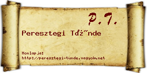 Peresztegi Tünde névjegykártya