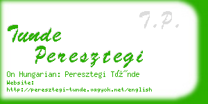 tunde peresztegi business card